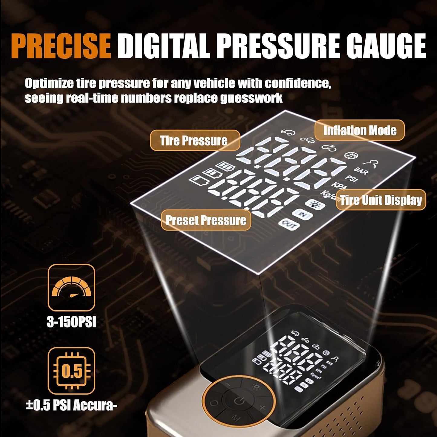 KaiTech Z9 Pro Portable Tire Inflator